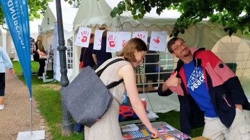 Flaggenmemory - Info-Stand, Tag der offenen Tür, Landtag M-V