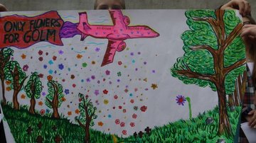 Plakat der Teilnehmer "Only Flowers For Golm"